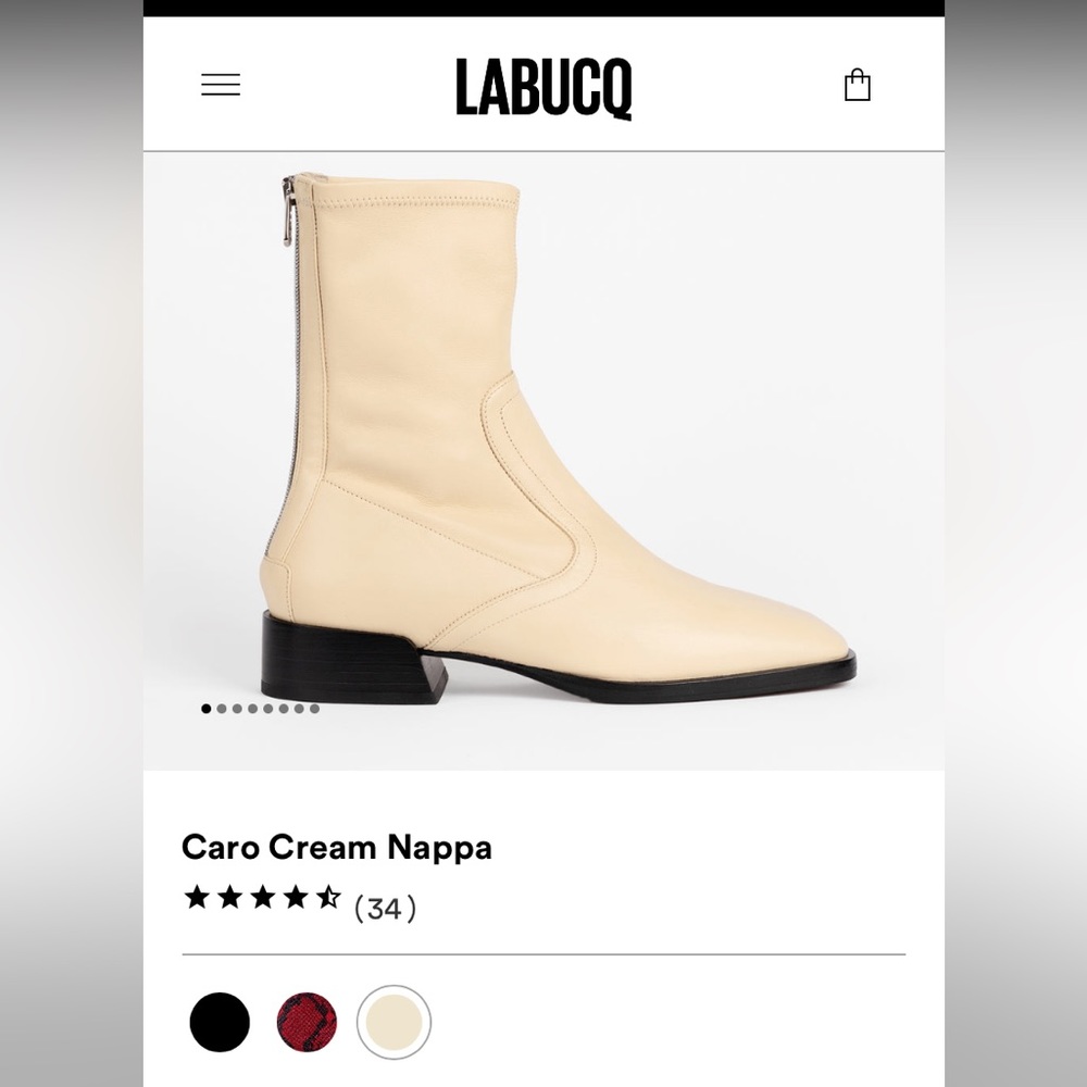 Beautiful Labucq Caro Nappa boots in cream!